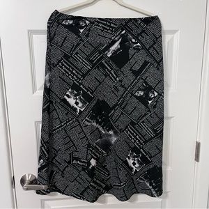 Women’s Re:Named Brand Printed Midi Skirt Large New